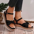thumbnail image 4 of Sandales Habillées à Plateforme pour Femmes 2025, Mode avec Nœud, Décontractées, Bout Ouvert, Semelle Épaisse, Compensées, Élégantes, Chaussures d'Été, 4 of 6