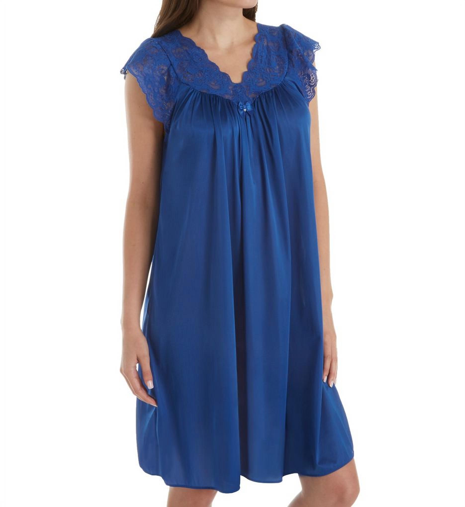 Women's Shadowline 36737 Silhouette Gown (Navy L)