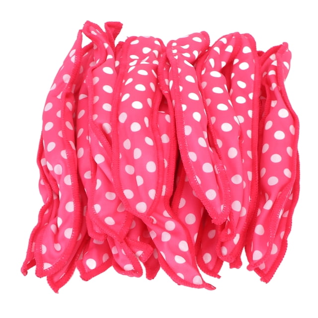 Soft Hair Rollers, Heatless Sleep Hair Curlers Spong Rose Red For Daily Use