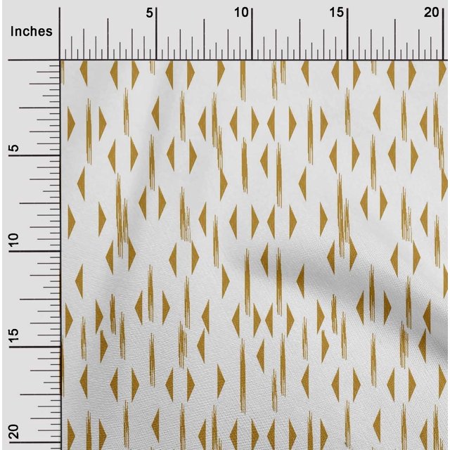 oneOone Cotton Poplin Fabric Triangle Ikat Decor Fabric Printed BTY 56 Inch Wide