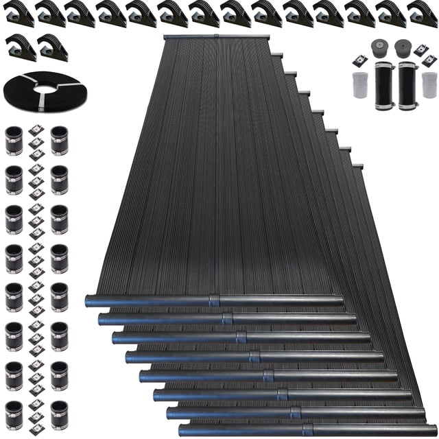 Highest Performing Design - DIY Solar Pool Heater Kit - 15-20 Year Life Expectancy (8-4x12 / 1.5" I.D. Header)