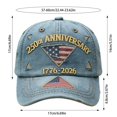 thumbnail image 2 of TIELUTT USA 250th Anniversary Print Baseball Cap Minimalist Letter Sun Hat For, 2 of 4