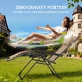 thumbnail image 4 of Outsunny Zero Gravity Chair Set of 2 with Cup Holder, Headrest, Light Brown, 4 of 10