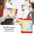 thumbnail image 3 of XYX For iPad Air 5th/4th Generation 10.9 inch 2022/2020 Case, 360 Rotating Shockproof Cover with Stand, Screen Protector, Shoulder Strap, Rainbow Red, 3 of 7