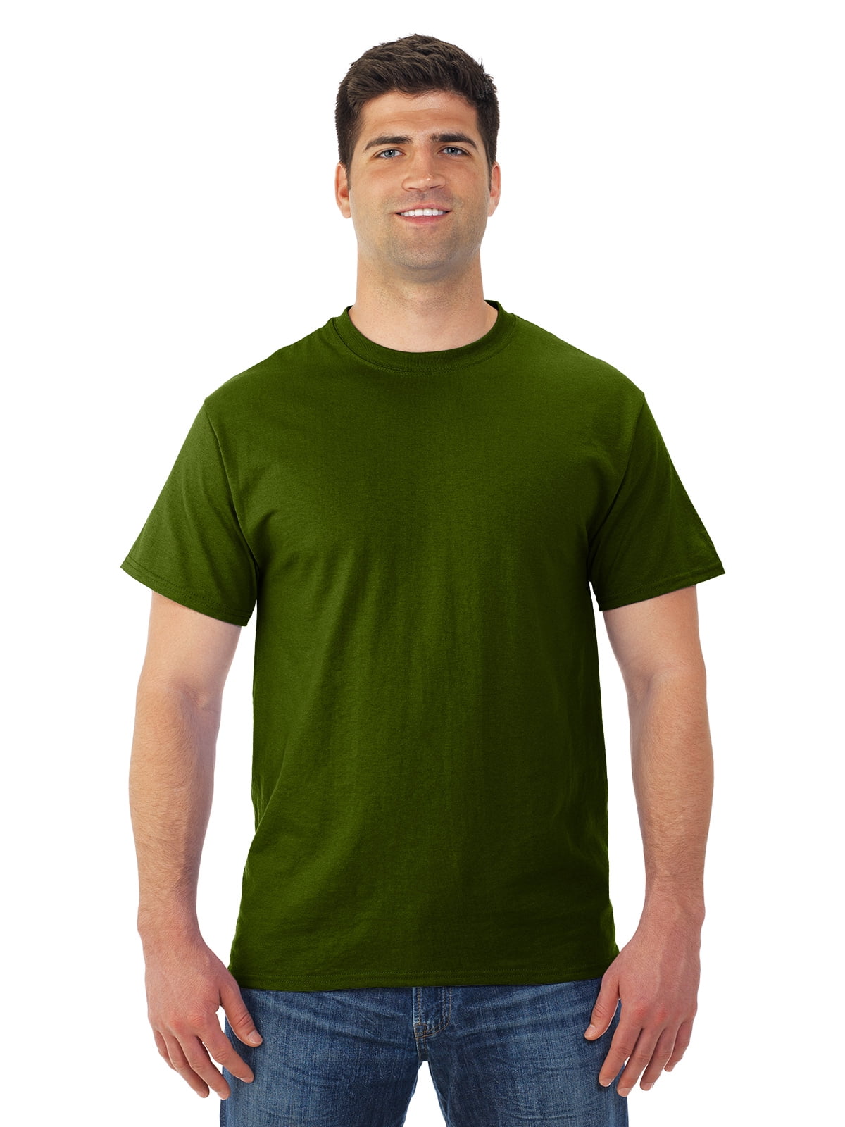 Jerzees T-Shirt à Manches Courtes pour Hommes DRI-POWER Active, 4X, Vert Militaire