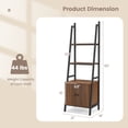thumbnail image 2 of Costway 2 PCS Ladder Shelf Industrial Bookcase with Cabinet Metal Frame for Living Room, 2 of 10
