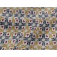 thumbnail image 4 of oneOone Viscose Jersey Fabric Check & Triangle Ikat Decor Fabric Printed BTY 60 Inch Wide, 4 of 5
