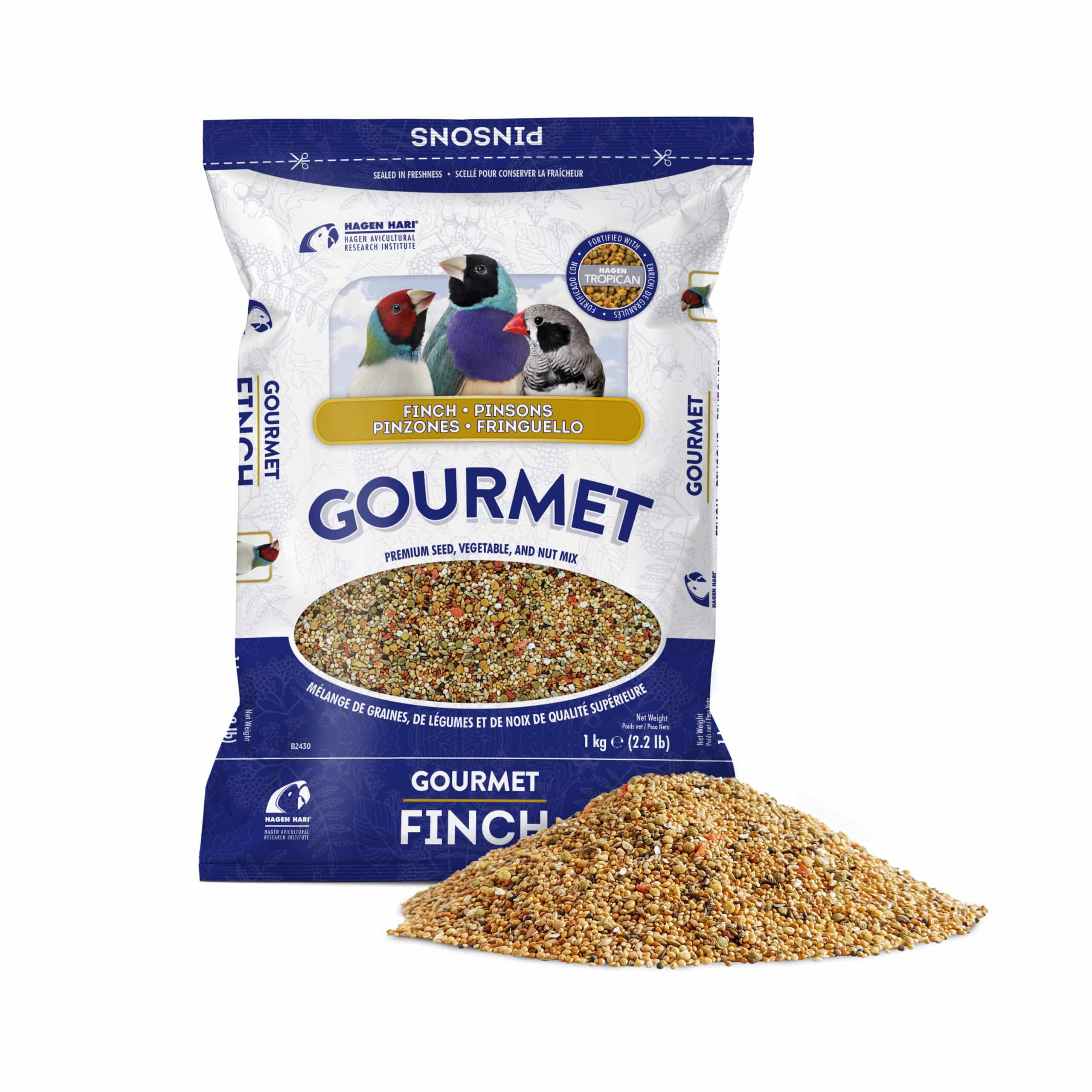 HARI Gourmet Premium Seed Mix for Finches - 1 kg (2.2 lb)