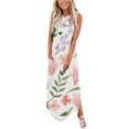 thumbnail image 1 of Robe d'Été pour Femme Haut Robe à Imprimé Intégral Robe Anime à Bretelles Robe à Col Ras du Cou Robe à Manches Courtes en Liquidation, 1 of 6