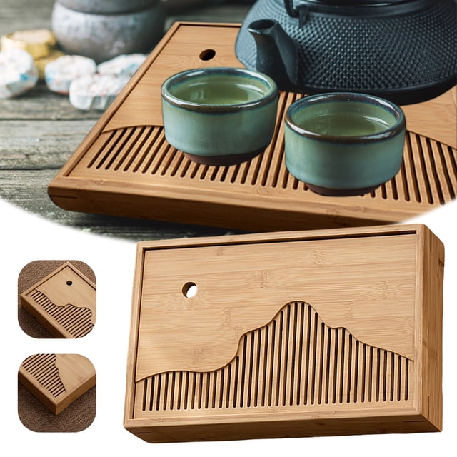 Plateau Carré pour Thé Infusé à Sec / Petit Plateau de Stockage d'Eau / Indispensable pour Service à Thé / Table de Thé de Mer / Nouveaux Accessoires pour Thé