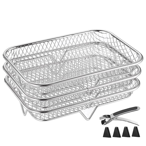ZZHZGZ Canada Clearance Sale Stackable Stainless Steel Air Fryer Racks with Layer Dehydrator Racks For Efficient Cooking and Easy Cleaning Home Kitchens Restaurants