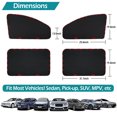 thumbnail image 3 of 4Pcs Magnetic Car Side Window Sun Shades, IC ICLOVER Car Front and Rear Window Sunshades Privacy Curtains, Baby Car Window Shade sunscreen 100% Block Sunlight Cover Shield UV Protection_Special Gift, 3 of 5