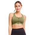 thumbnail image 1 of Jockey  Seamfree  Mid Impact Zip Front Sports Bra, 1 of 1