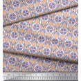 thumbnail image 3 of Soimoi Viscose Chiffon Fabric Ogee Damask Decor Fabric Printed Yard 42 Inch Wide, 3 of 5