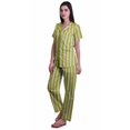 thumbnail image 2 of Moomaya Ensemble de Pyjama à Manches Courtes Imprimé pour Femmes Chemise de Nuit Boutonnée Imprimée, 2 of 6