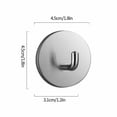 thumbnail image 2 of Hooks 4pc Stainless Steel 304 Circular Hooks for Kitchen Bathroom Shower Room Strong Hold Easy Install Reusable Mounts, 2 of 7