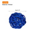 thumbnail image 2 of Unique Bargains 12 Pcs Wicker Rattan Balls Decorative Balls 1.2Inch for Vase Fillers ,Wedding ,Party ,Dark Blue, 2 of 5