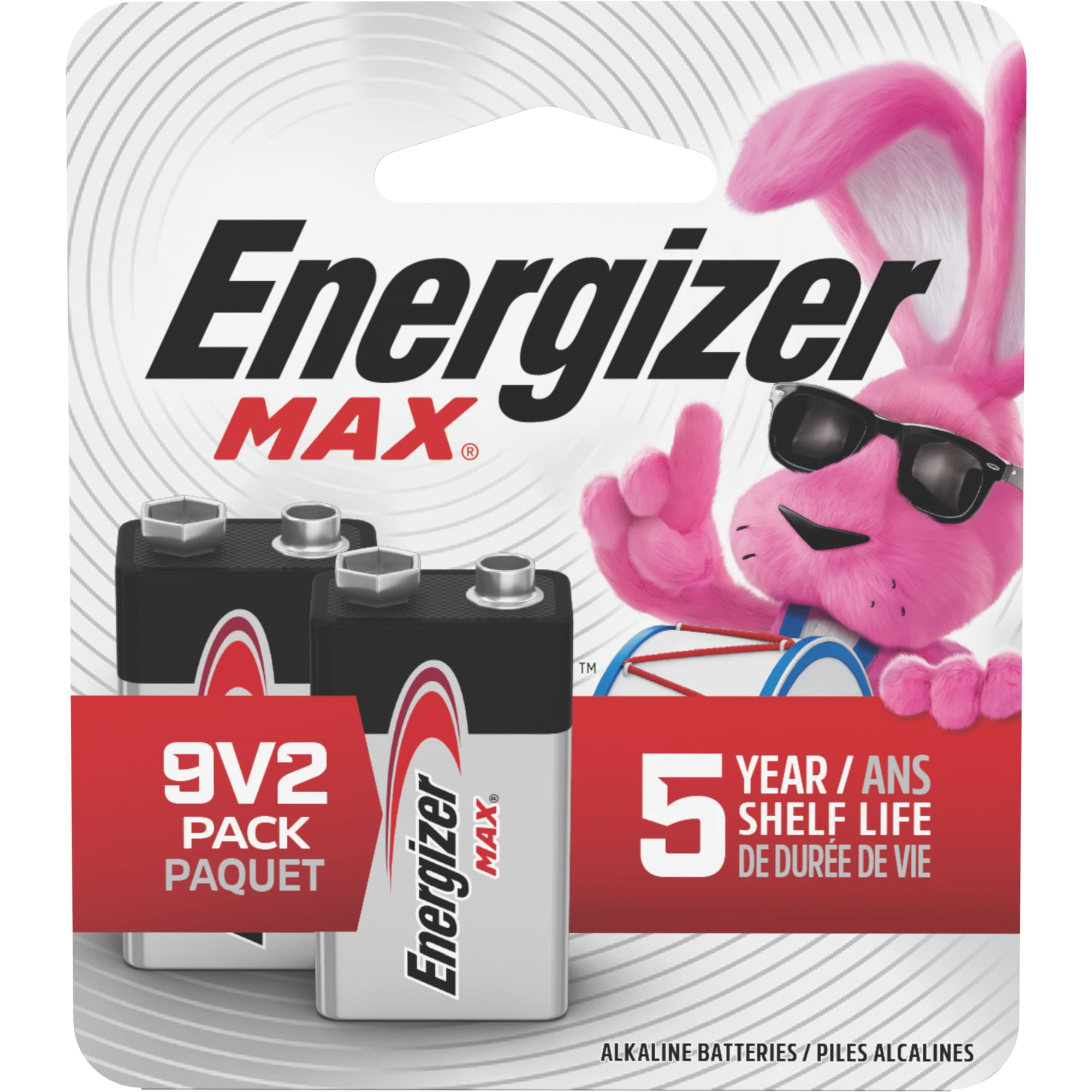 Piles alcalines 9 V Energizer MAX, 2