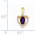 thumbnail image 2 of 14K Yellow Gold Diamond & Amethyst Pendant, 2 of 2