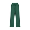 thumbnail image 4 of Jsaierl Women Linen Pants Drawstring High Waist Wide Leg Pants Plus Size Lightweight Solid Color Capris Vacation Comforts Summer Capri Pants, 4 of 5