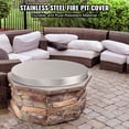thumbnail image 2 of VEVOR Fire Pit Cover Lid, 20" Portable Firepit Spark Screen,Stainless Steel Steel Metal Cover, 2 of 9