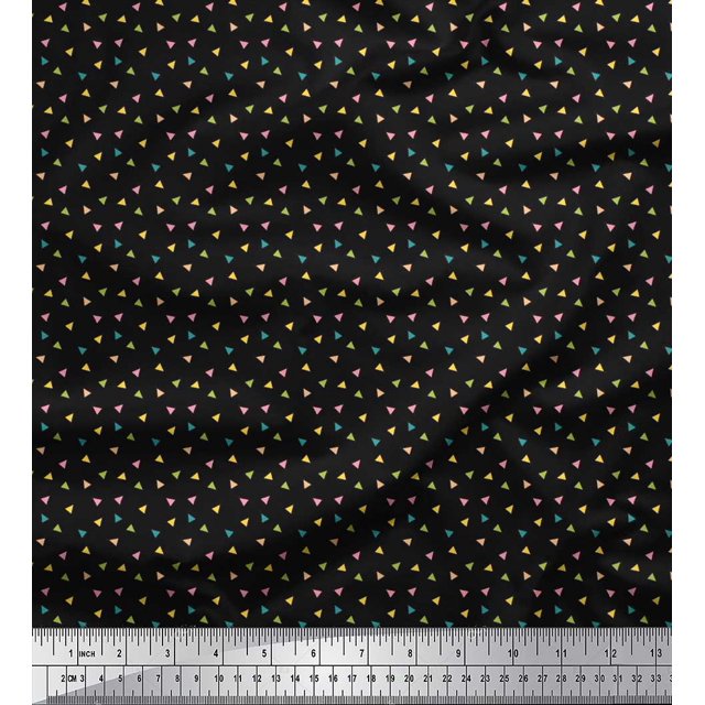 Soimoi Cotton Poplin Fabric Triangle Shirting Fabric Prints by Yard 56 Inch Wide