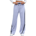thumbnail image 3 of Women's Wide Leg Sweatpants Casual High Waisted Straight Sweat Pants Drawstring Joggers with Pockets Light Gray S, 3 of 9
