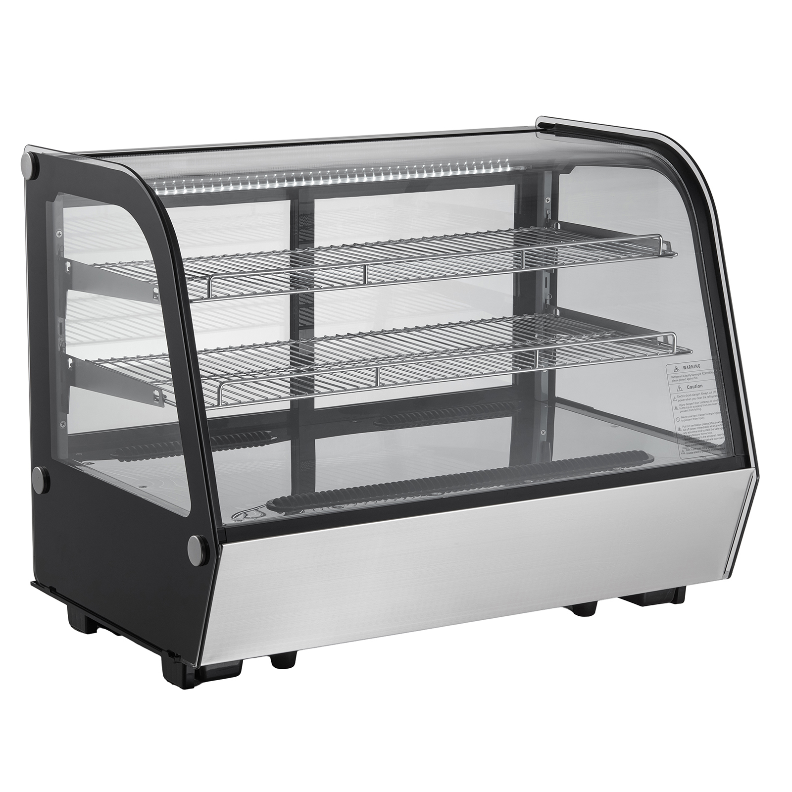 KFFKFF Unité d'Exposition Réfrigérée, Vitrine de Table pour Desserts de 5 Pi3/146 L, Réfrigérateur d'Exposition Professionnel à Deux Niveaux avec DEL Éclairées, Refroidissement Rapide, Circulation d'Air Sans Givre, Idéal pour Pâtisserie