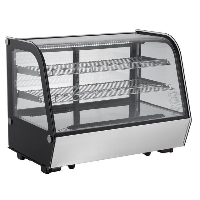 KFFKFF Unité d'Exposition Réfrigérée, Vitrine de Table pour Desserts de 5 Pi3/146 L, Réfrigérateur d'Exposition Professionnel à Deux Niveaux avec DEL Éclairées, Refroidissement Rapide, Circulation d'Air Sans Givre, Idéal pour Pâtisserie