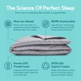 thumbnail image 4 of Sleepgram Supima 400 Thread Count Cotton Duvet Cover, Queen, Grey Stripe, 4 of 11