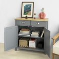 thumbnail image 2 of SoBuy FSB25-HG,Kitchen Dining Room Living Room Storage Cabinet Cupboard Sideboard, Grey, 2 of 6