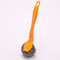 thumbnail image 1 of WHEANG 1 Pcs Brosse à Récurer avec Manche Vient 1 Pcs Brosse à Récurer à Manche Court en Acier Inoxydable avec 1 Pcs Brosse à Récurer à Fil de Rechange pour Casseroles et Poêles, 1 of 5