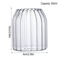 thumbnail image 1 of [] 14oz. Drinking Glasses Ripple Glass Cups  American Latte Coffee Cup Milk Juice Glass Cup, 1 of 6