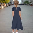 thumbnail image 4 of Tranfacy Robe d'Été pour Filles, Robe Maxi pour Jeunes Filles, Robe à Manches Courtes pour Fille, Robe de Princesse à la Mode et Mignonne, Robe Respirante Douce et Confortable, 4 of 4
