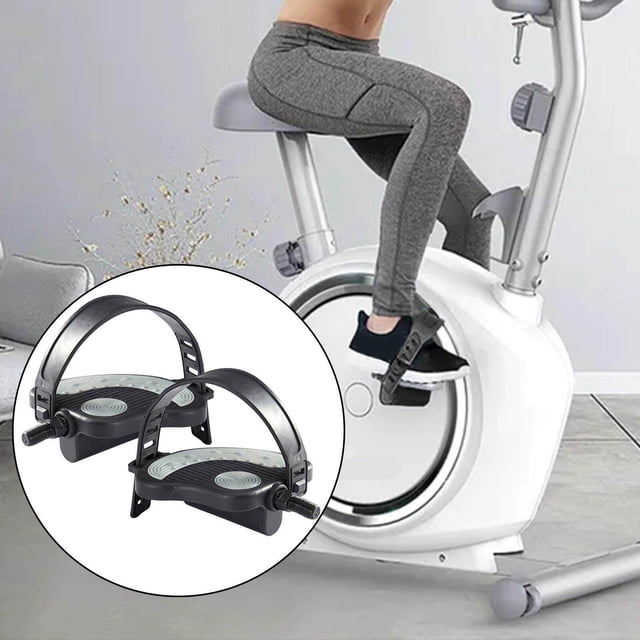 Exercise Bike Bicycle Pedals with Adjustable with Adjustable Straps Long Straps Exercise Bike Long 12.7mm elderly only Bike spindle