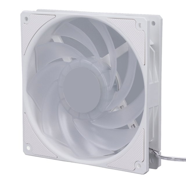Case Fan, Reverse 9 Blades 140mm 4 Pin PWM 2000RPM Case Cooling Fan 5V ARGB Silicone Pad for PC Black,White