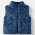 thumbnail image 2 of Boys And Girls' Jackets For Babies Children'S Winter Coats Fall And Spring Styles Inner Wear Thick Padding Thickened Cardigan Warm Top Suitable For 9M 6Y Old Boys Tops Blue 90/1 Y—2 Y, 2 of 3
