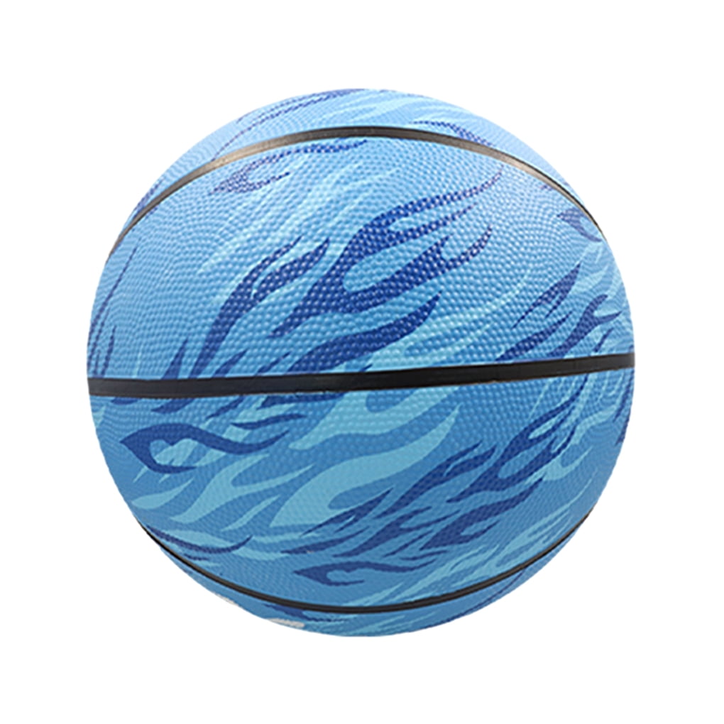 QualitChoice Ballon de Basketball Imperméable et à Bonne Sensation de Main, Adapté à l'Extérieur, pour Toute Condition, Bleu - Taille 7, 1 Ensemble
