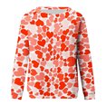 thumbnail image 4 of RKSTN Chandail en Molleton Femme Mode Cœur Imprimé T-shirt Ample Saint-Valentin Manches Longues Col Rond Décontracté, 4 of 4
