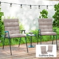 thumbnail image 2 of Outsunny Outdoor Chair Cushion with Ties, Button Tufted, for Garden, Beige, 2 of 10