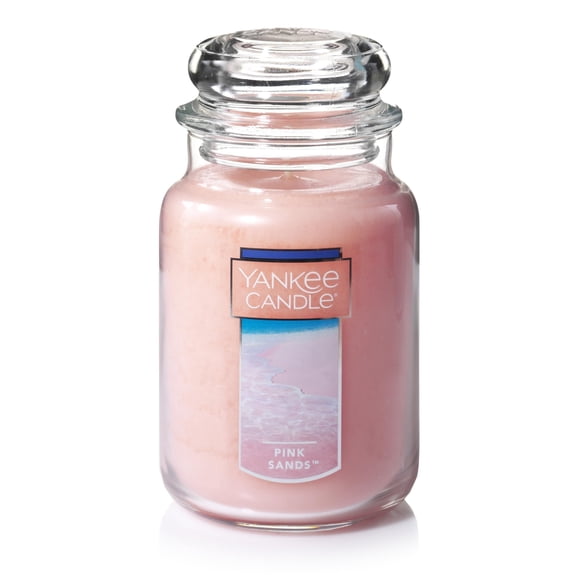 Yankee Candle Scented Candle, Pink Sands, Original Large Jar Candle, 110-150 Hours of Burn Time, 22 oz.