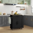 thumbnail image 2 of HOMCOM Kitchen Island with Storage and Power Outlets, Rolling Kitchen Cart, 2 of 10