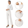 thumbnail image 4 of Soki Dress Pants Women Work Business Pants Tummy Control Office Straight Leg Trousers High Waisted Ladies Slacks, 4 of 8