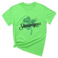 thumbnail image 2 of T-shirt de la Saint-Patrick pour Femmes, Col Rond, Manches Courtes, Imprimé Arbre de Noël, 2 of 4