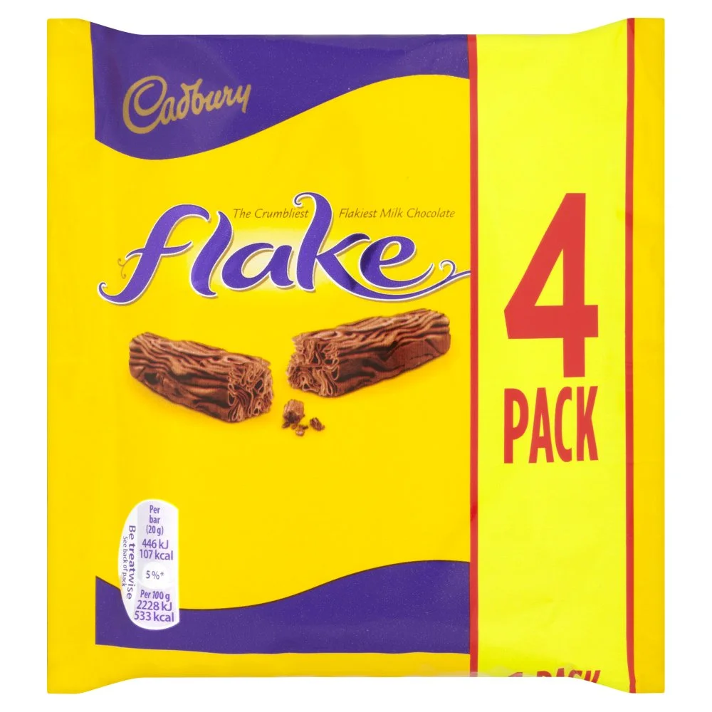 Cadbury Flake Milk Chocolate Bars 4 Pack