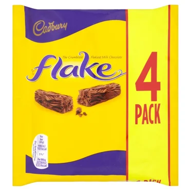 Cadbury Flake Milk Chocolate Bars 4 Pack