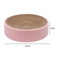 thumbnail image 3 of Milaget Round Cat Scratch Bed, Couch Bed, Replaceable Inner Core, Grinding Claw, Pink, 3 of 9