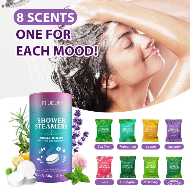 HOARBOEG Bath Oil Effervescent Tablets Aromatherapy Oil SPA Bath Explosion Effervescent Tablets 8P/box Clearance Sale
