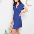 thumbnail image 4 of Weiqiqre Robes pour Femmes, Vêtements pour Femmes Enceintes Col en V Manches Courtes Allaitement Robe Décontractée Soldes, 4 of 7