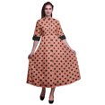 thumbnail image 1 of Bimba Robe à Manches Roulées pour Femmes à Imprimé Géométrique, Col Mandarin, Chemise Boutonnée - Très Petit, 1 of 5